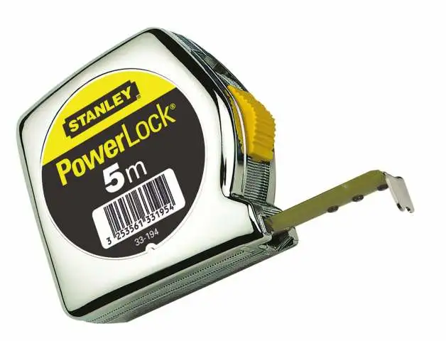 Stanley 0-33-195 Mesure Powerlock Classic ABS 5m X 25 Mm 1 Stanley 0-33-195 Mesure Powerlock Classic ABS 5m X 25 Mm