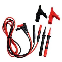 Kyoritsu 30063729 Jeu De Cordons De Mesure (rouge/noir) Comprenant Des Pinces Crocodiles Et Des Stylos De Mesure