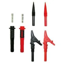 Kyoritsu 30063826 Broches De Test Fusionnées Et Pinces Crocodiles (rouge/noir)