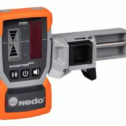 Nedo 430336 ACCEPTOR Récepteur Laser De Ligne Avec Affichage En Mm Et Pince De Fixation Rapide Du Bâton